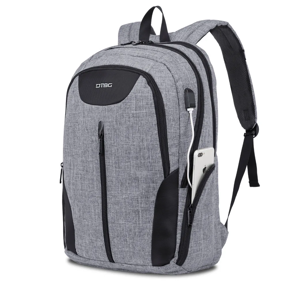

DTBG 17.3 Inch Men Laptop Backpack With USB Charging Port Waterproof School Bag Backpack For Women Lightweight Travel Backpack