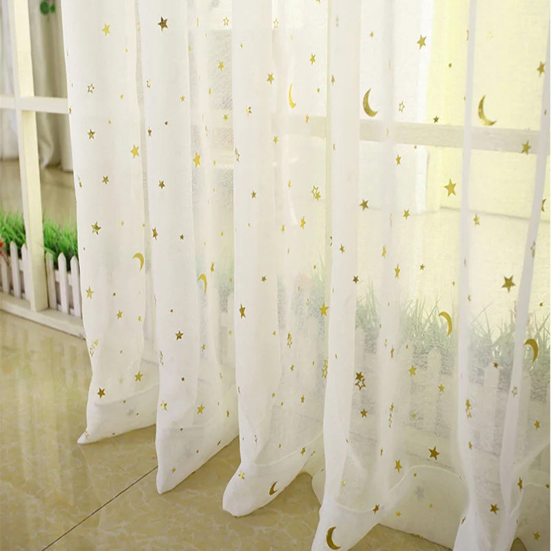 2016 tulle cortinas rideaux pour le salon blanco dormitorio algodón cortina Sala cortinas de ventana para niños habitación del bebé