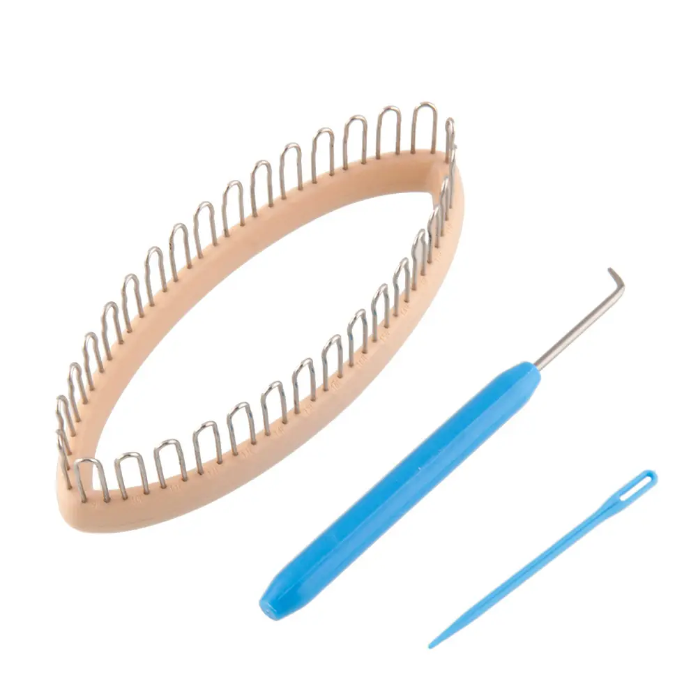 

32 Peg Peg Wooden Loom Wool Yarn Knitting Tool Steel Extenders Hook Kit For Socks Leg/Arm Craft DIY High Quality