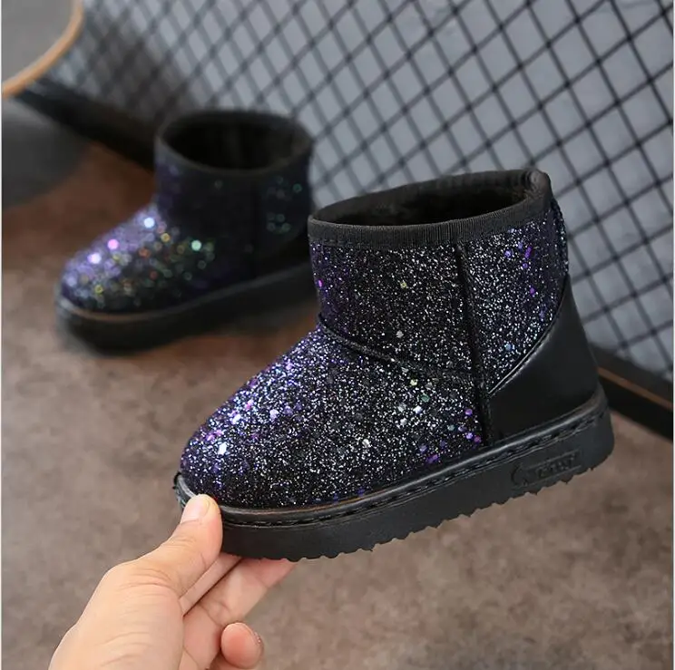 

New winter children's boots princess Light girls anti slip warmer Fashion Snow boots Fashion Shoes