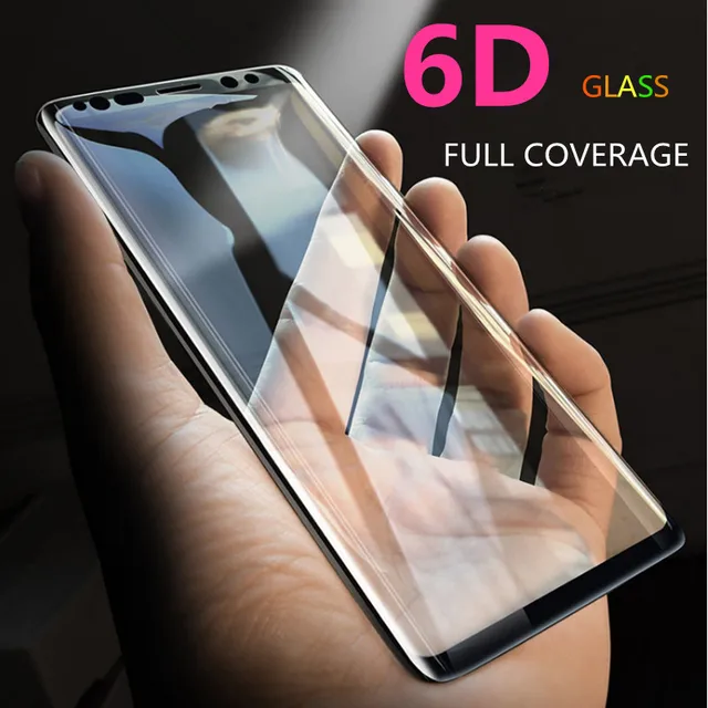 6D Full Curved 5D Tempered Glass For Samsung Galaxy S8 S9 Plus 3D Screen Protector Film S7 Edge Note 8 A6 A8 Plus Cover case