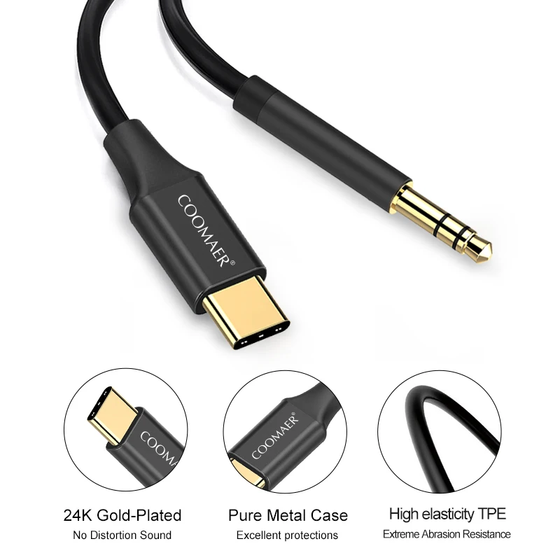Тип C до 3 5 мм AUX аудио кабель USB jack мобильный телефон гарнитура компьютер