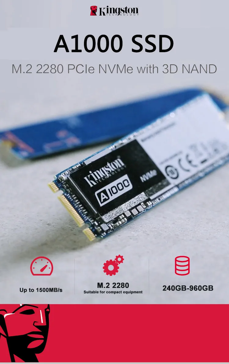 Kingston внутренний SSD High Performance Solid State Drive 240 ГБ 480 ГБ 960 ГБ A1000 M.2 2280 цифровой SSD TLC sata3 для ПК Тетрадь