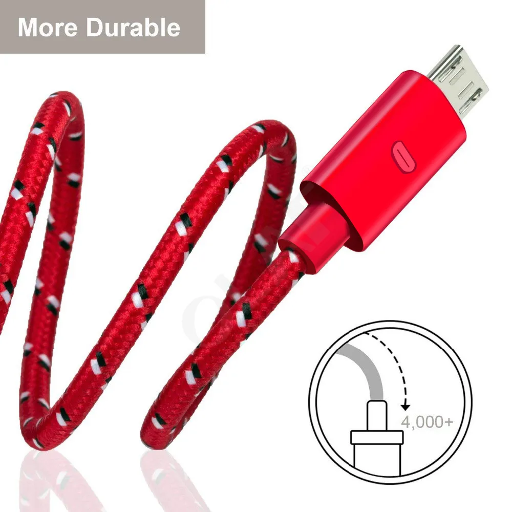 المصغّر usb كابل 1 متر/2 متر/3 متر سريع شحن مزامنة بيانات الحبل ل سامسونج هواوي Xiaomi LG شاحن هاتف محمول يعمل بنظام تشغيل أندرويد USB كابل الشاحن