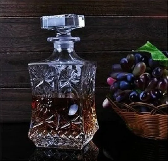

1PC 500ml 800ml Wine Whisky Bottle Crystal Wine Glass Bottle Vodka Jar Jug Wine Decanter Bar Tool JR 1091