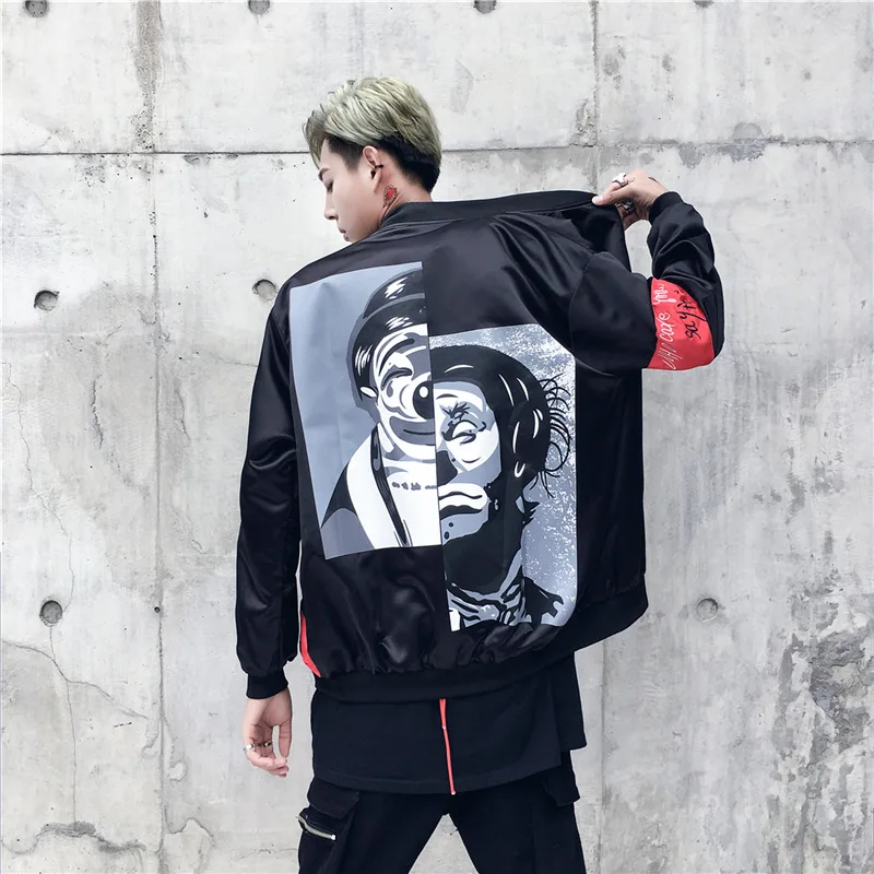 

Winter Clown Warm Coat Japanese Street Cotton Jacket Black Hip Hop Thick Coat Us Size 5XL