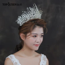 TOPQUEEN HP193 Красавица и Чудовище Корона конкурса красоты тиара ручной работы корона принцессы для невесты короны корон для церемоний и диадемы