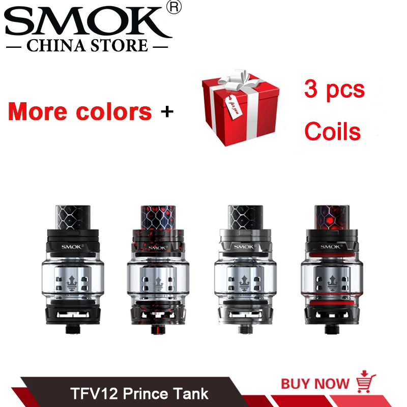 

Original SMOK TFV12 Prince Atomizer 8ml Capacity Top filling Vaporizer with Q4 X6 T10 core electronic cigarette V12 Prince tank