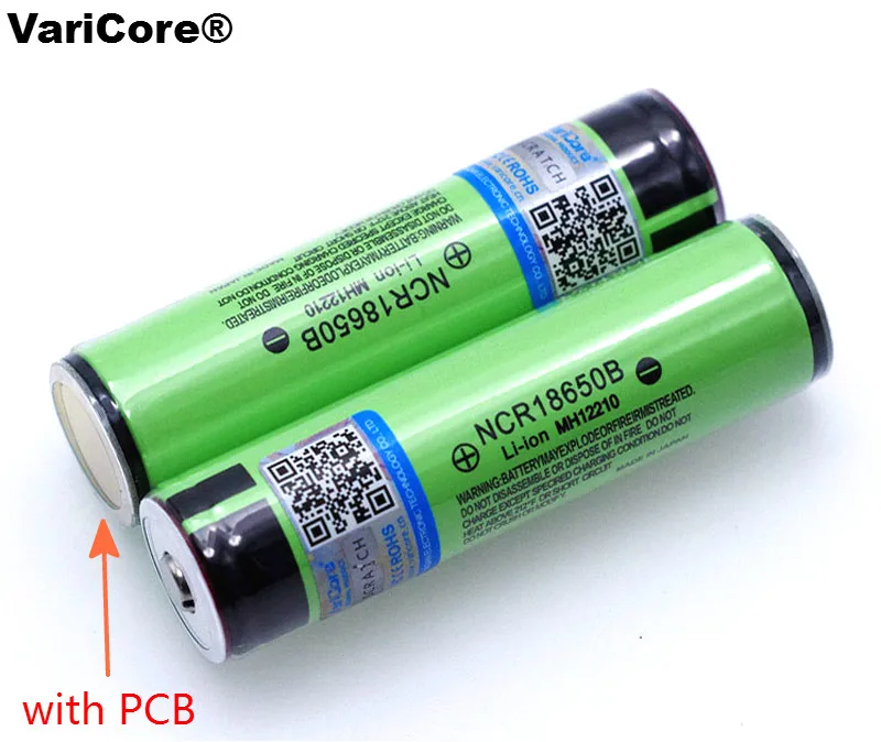 4 шт./лот, защищенный 18650 NCR18650B 3400mAh перезаряжаемый литий-ионный аккумулятор с PCB 3,7 V для фонарика