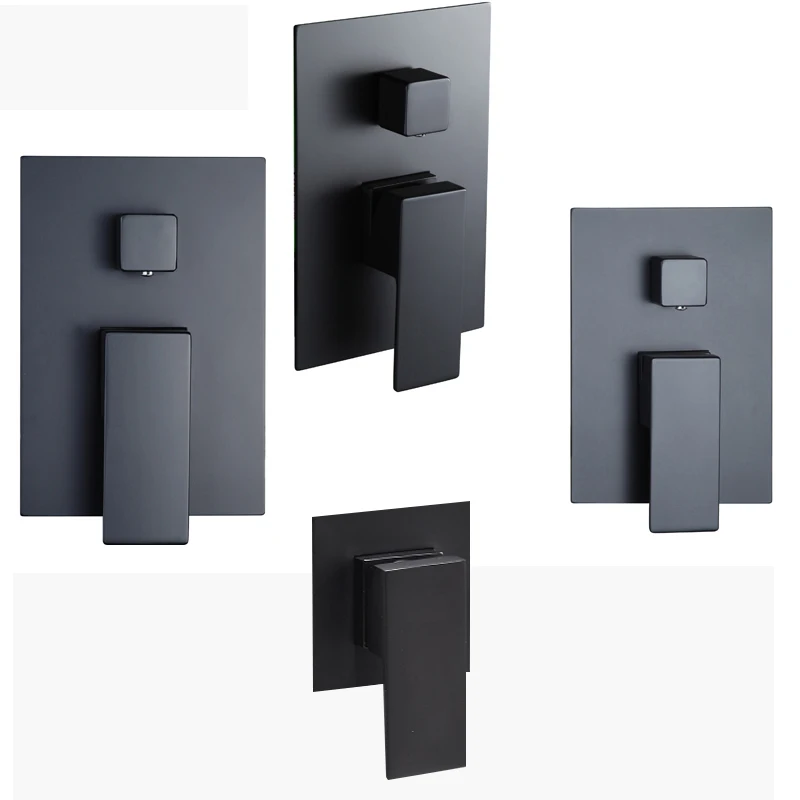  BAKALA Single Handle Black One Two Three Function Solid Brass Wall Mount Shower Mixer Control Valve