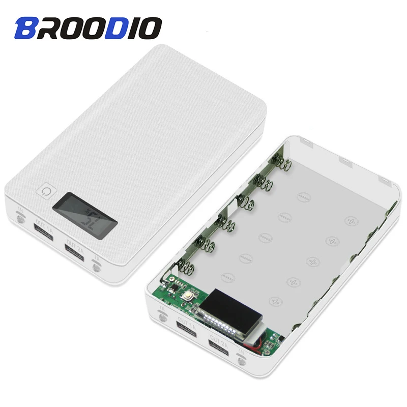 

6*18650 Power Bank Case Dual USB 5V With liquid crystal display Battery Box Mobile Phone Charger DIY Shell Case For Xiaomi
