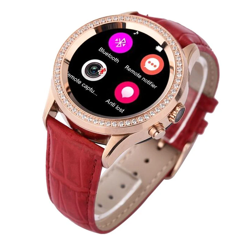 Fashion Diamond 1 22 Bluetooth Smart Watch For iOS Android font b Smartwatch b font Heart