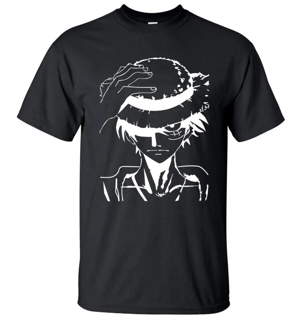 Hot Anime One Piece Monkey.D.Luffy cartoon t shirt 2019 summer new 100% cotton high quality short sleeve shirt brand clothes