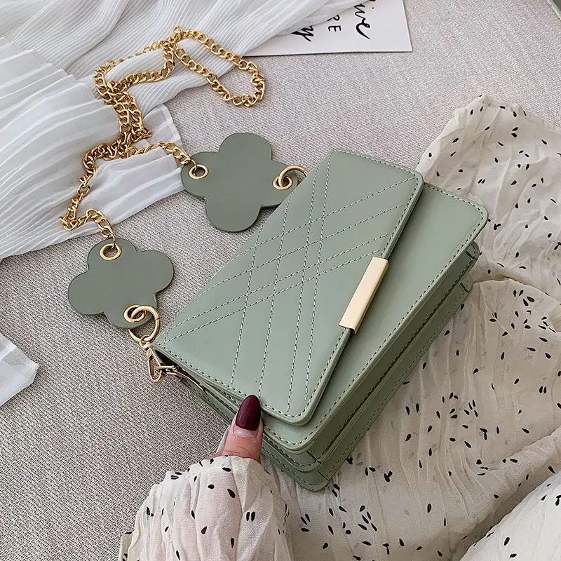 

Super-hot Bag Girl 2019 New Korean Version of Occidental Chain Small Square Bag Fashion Baitie One Shoulder Slant Bag