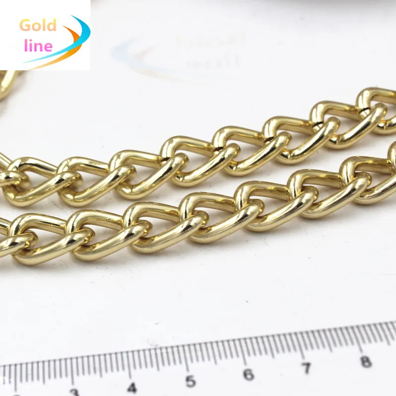 

GHRQX Hot Sell 12mm*17mm Metal chain aluminum chain gold color No rust diy necklace waist chain clothing accessories