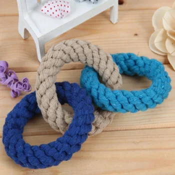 

Cotton Dog Rope Weave Knot Ball Toy Puppy Chew Cleaning Teeth Toys Pet Teaser Interactive Play Dolls For Small Medium Large Dogs