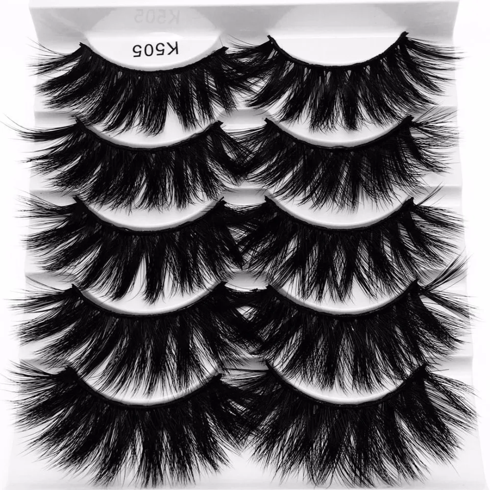 

NEW 5 pairs 22mm-25mm 3D False Eyelashes Fake Lashes Long Makeup 3D Mink Lashes Eyelash Extension Mink Eyelashes Beauty Makeup