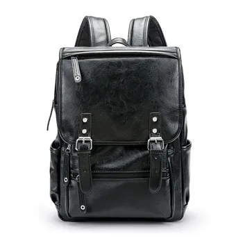 

012118 new hot vintage PU backpack student school bag