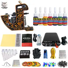Полный комплект машины для татуировки для Liner Shader Электропитание педаль иглы ручка советы татуировки тело и искусство TK105-59