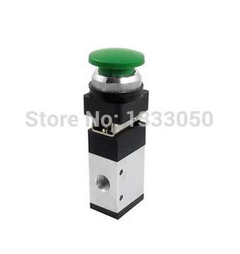 

1/4" PT Green Mushroom Button 2 Position 3 Way Mechanical Valve MV322PB