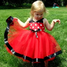 New fashion Girls Princess Retail Hot Sale Christmas girls dresses for party and wedding Dot print Prince dress HB1087