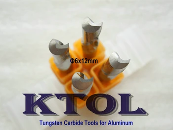 

5pc 6x12mm Single Flute Aluminum Mill,Import Tungsten Carbide Tools,Router Bit CNC Milling Cutters in Speedy Cutting Metal/MDF
