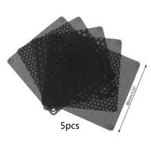 5 шт. ПВХ вентилятор пылезащитный фильтр PC пылезащитный чехол для компьютера 80 мм сетка черный