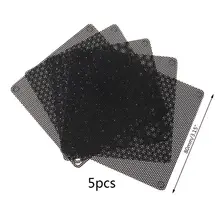 5PCS PVC Fan Dust Filter PC Dustproof Case Cuttable Computer 80mm Mesh Black