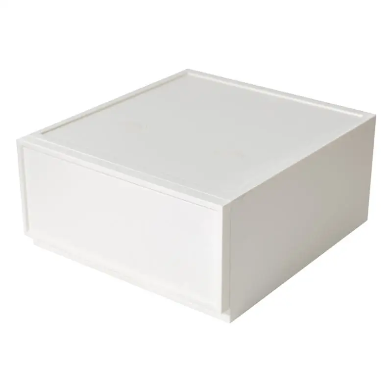 1 шт тип ящика Прочный Многофункциональный портативный пластиковый шкаф для хранения для спальни домашнего офиса - Цвет: L