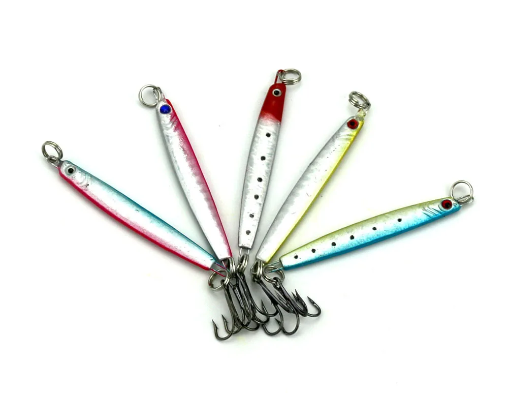 5pcs 7cm 14g Metal jig Lead fish Lead Jigs Jig head jigging lure sea