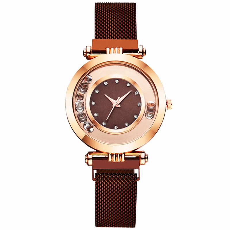

Coffee Luxury Brand Rhinestone Watches Women Fashion Casual Quartz Watch Ladies Rose Gold Dress Wristwatches Montre Femme Zegare