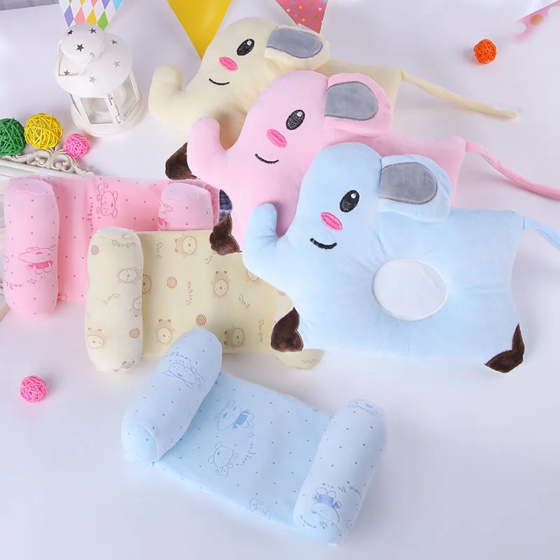 

Cartoon Elephant Baby Bedding Pillow Head Neck Support Baby Infant Shaping Pillow Anti Flat Head Baby Sleep Positioner Cushion