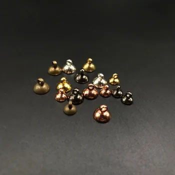 

1000pcs Mix color Dome Iron Pearl Pendant Connector Bail Cap fit 6mm Beads Cap DIY Pendant Making Findings Accessories Decor