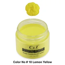 Акриловый порошок, цвет#18 лимонно-желтый, 3 D цветок для ногтей, скульптурный порошок для ногтей, 1,4 унций, 40 г, порошки для творчества