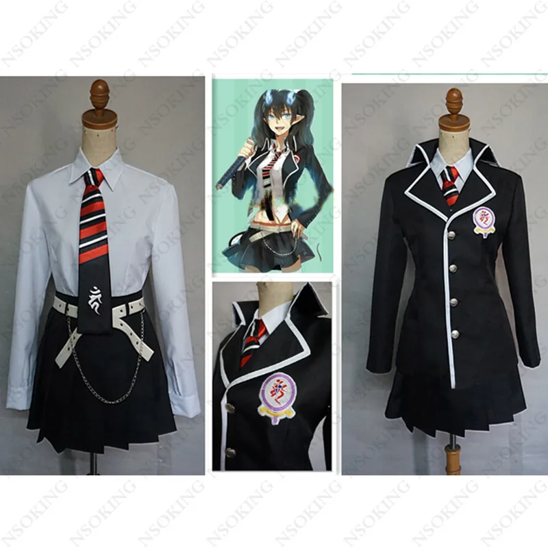 Blue Exorcist School Uniform Women Female Clothing Ao no Exorcist Okumura Rin Cosplay Costumes photo