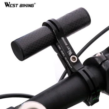 

WEST BIKING Carbon Bike Bicycle Handle Bar Extender Mount CNC Aluminum Expander Holder Light Computer Lamp Holder Clip 31.8MM