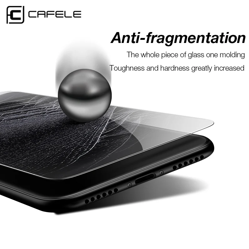 CAFELE HD прозрачное закаленное стекло для iPhone X 10 5 5s SE 6 s 7 8 Plus защита экрана 2.5D