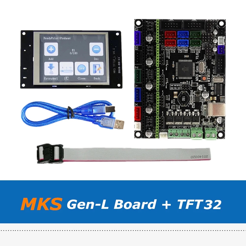 3D Printer Part MKS Gen L V1.0 Integrated Control Board Set + 3.2inch MKS V4.0 TFT32 Full Color Touch Screen 3D Printer Part MKS Gen L V1.0 Integrated Control Board Set + 3.2inch MKS V4.0 TFT32 Full Color Touch Screen