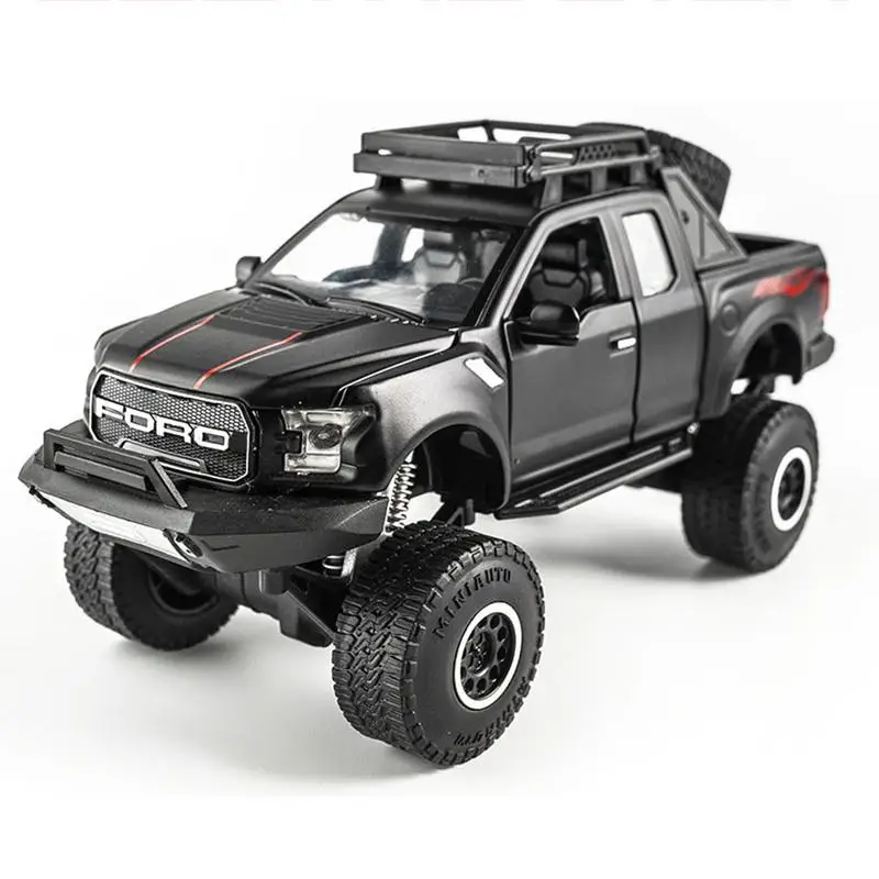 Мини-пикап Toy1: 32 модель пикапа игрушечный автомобиль для Ford F150 Raptor звук и свет и раздвижной автомобиль - Цвет: A