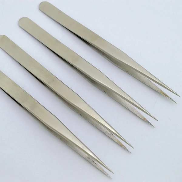 2 шт. S Нержавеющая сталь прямой ложный Пинцет для наращивания ресниц Макияж инструмент для дизайна ногтей