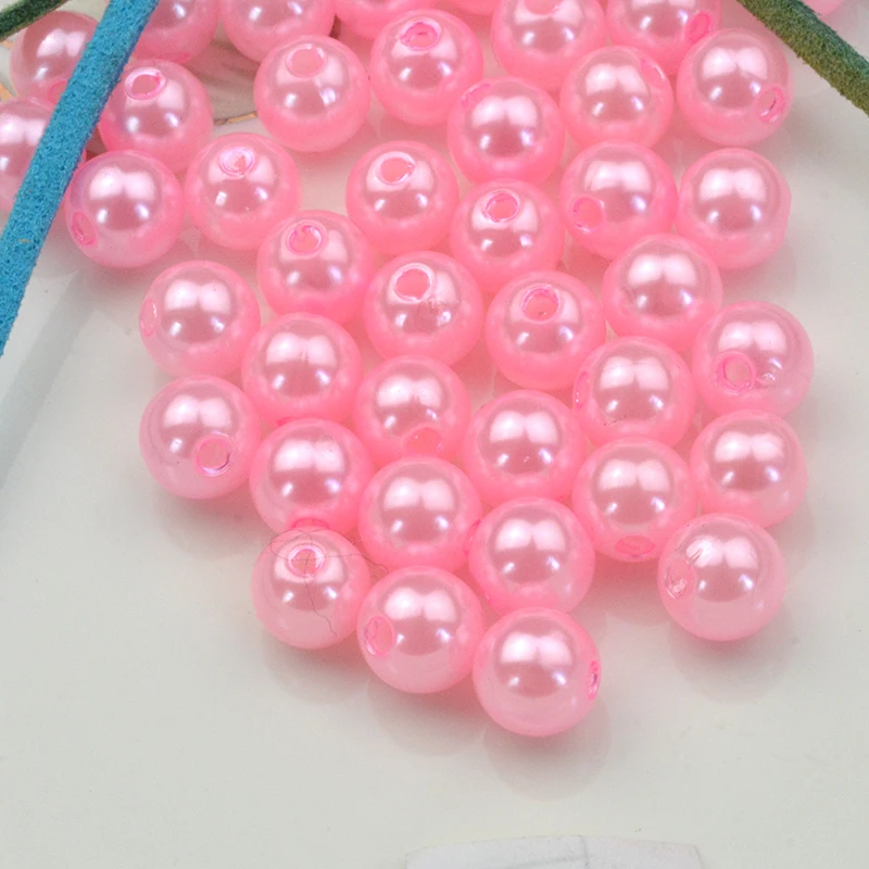 FLTMRH 8MM 95PCS ABS beige Color Pearl Imitation DIY Bracelet Cheap Round Beads For Fashion Jewelry Making | Украшения и