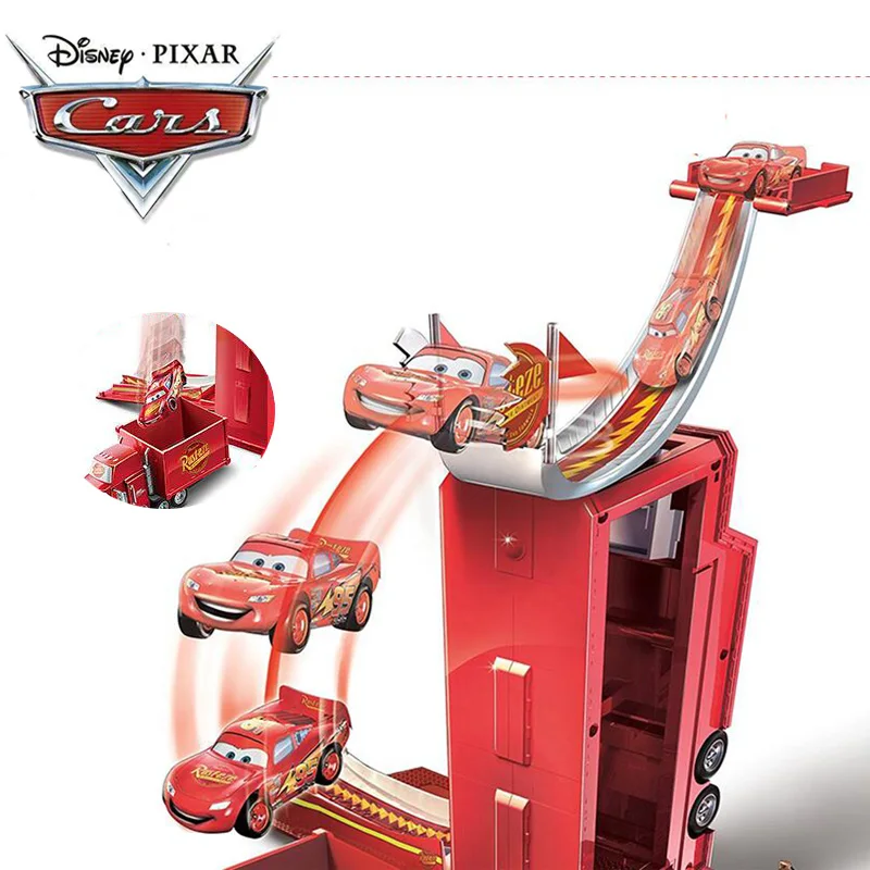 Дисней Pixar Автомобили 3 трансформирующие Mack Playset без автомобилей освещения MCQUEEN ABS