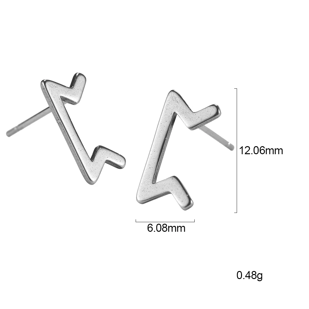 LIKGREAT классические винтажные руны серьги с буквой Простые Стальные Серьги для женщин и мужчин модные минималистичные ювелирные изделия подарок - Окраска металла: 18