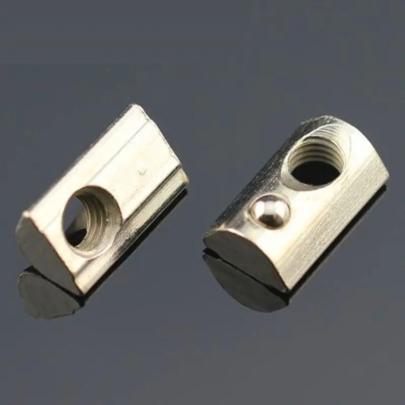 Perfis de Alumínio Pces Porca Elástica Mola Carregado t Meia Redonda v Slot Linear Extrusão 20 Impressora Openbuilds Cnc 60 m3 m4 m5