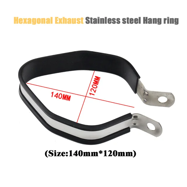 Stainless steel Motorcycle Hexagonal Round Exhaust Muffler Pipe Bracket