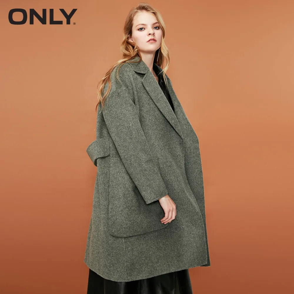 Beste Alleen Vrouwen Winter Nieuwe Dubbelzijdige Wol Lange Wollen Jas Onzichtbare Knoopsluiting {Raktische Grote Pocket | 11844S506