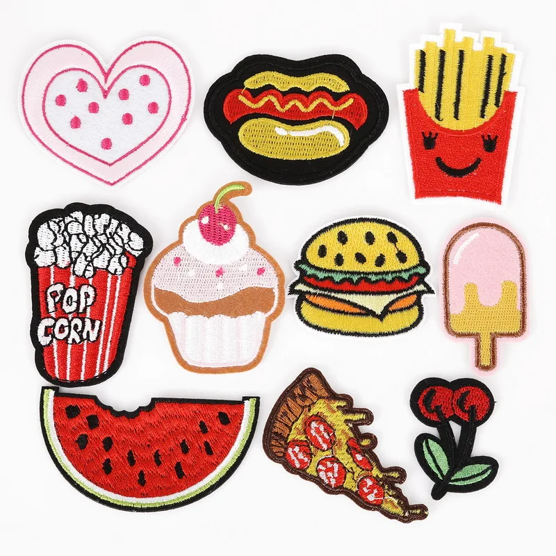 10PCS Food Patch Embroidered Fruits Badges Free Shipping Cloth Patches