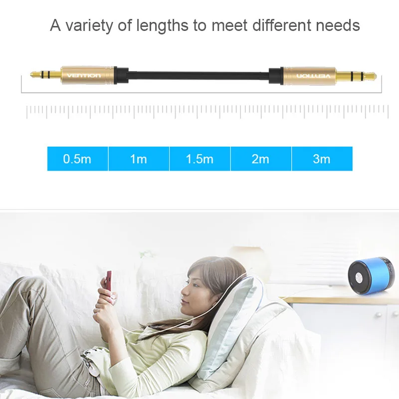 Vention Aux Cable 2.5mm to 3.5mm Audio cable Jack 3.5 to 2.5 male Aux Cable For Car SmartPhone Speaker Headphone Moible Phone Vention Aux Cable 2.5mm to 3.5mm Audio cable Jack 3.5 to 2.5 male Aux Cable For Car SmartPhone Speaker Headphone Moible Phone