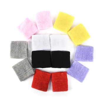 1 Paar 8*10 Cm Zweetband 100% Katoen Gym Pols Guard Toren Polsband Tennis/Basketbal/Badminton Pols ondersteuning Sport Protector