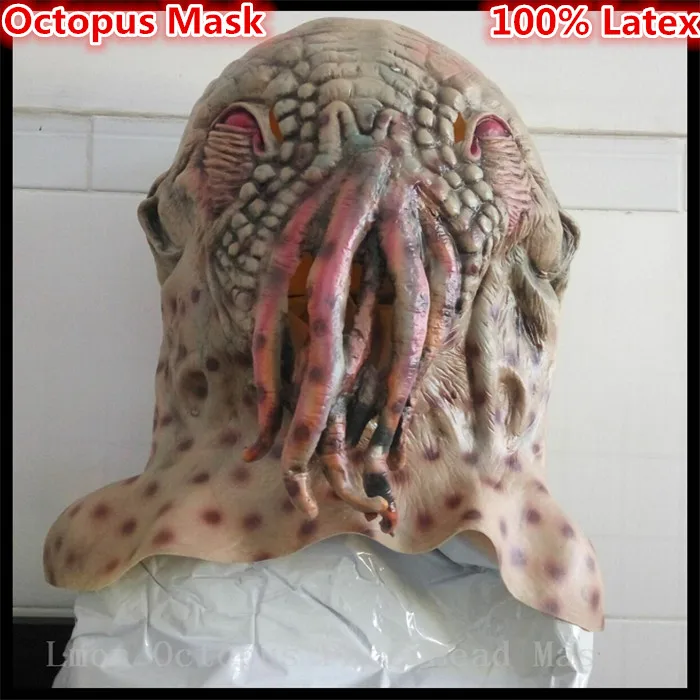 

Free shipping Cosplay Wode Doctor Octopus Halloween mask Ood aliens strange headgear Party Supplies mask decoration Animal mask